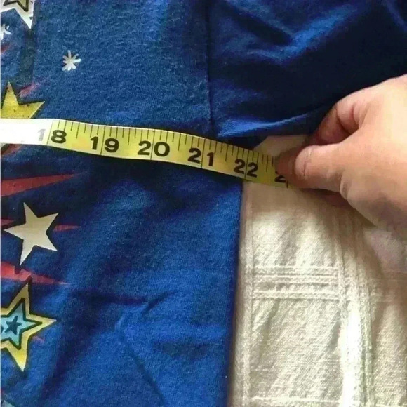 Vtg 90s hip-hop blue spray pain graphic t-shirt men large - Picture 6 of 7